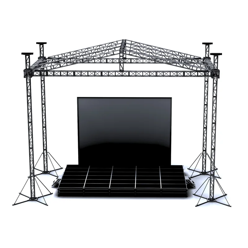 stages platform podium stand roof truss system with stage for outdoor event dance floor