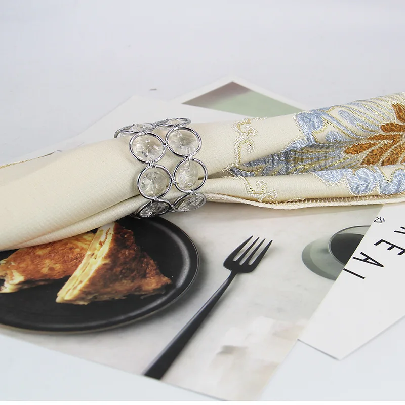 wholesale modern luxury silver crystal napkin ring wedding easter christmas  airplane bismillah diamond rhinestone bling custom