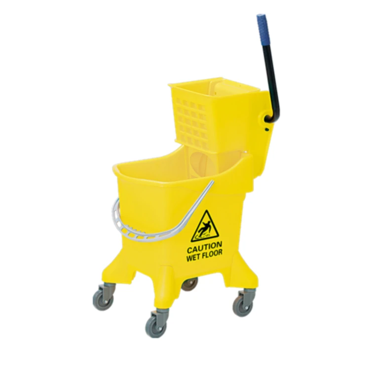 Squeeze mop bucket wringer mop bucket trolley cleaning buckt for kitchen 31L