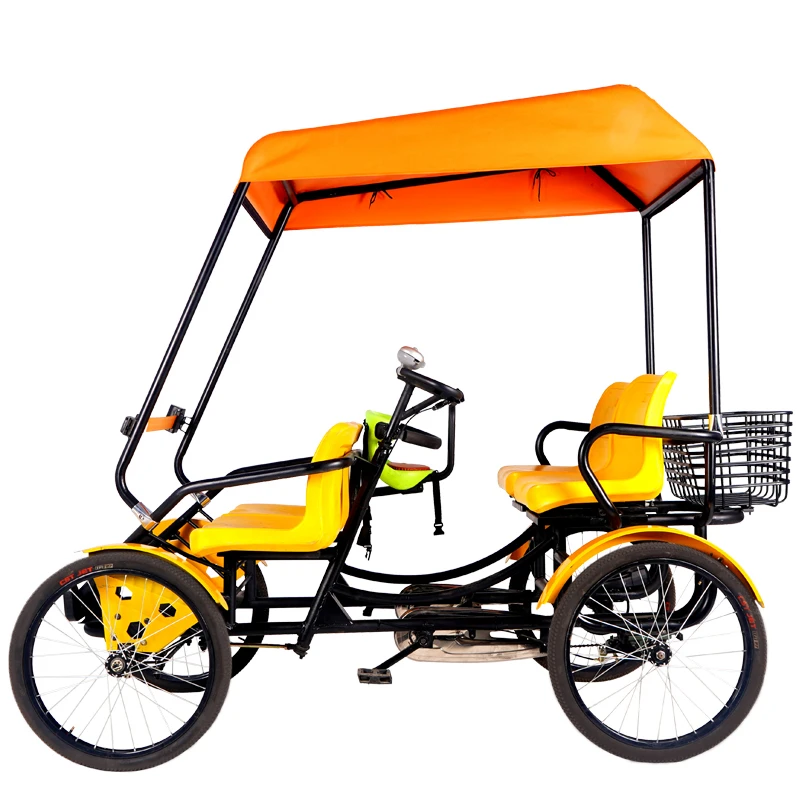 Торговая фабрика, пляжный surrey bike, продажа четырех взрослых, легкая езда с педалями, рикши, велосипеды, живописные дорожки