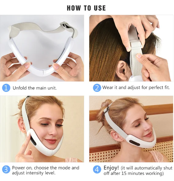 V Face Lift Meter Chin Ems Facial Massager V Line Up Beauty Tool Skincare Instrument Face Massager