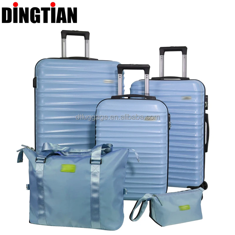 OEM ODM ABS Hard Side Luxury Travel Suitcase Set Pink Customized Carry Trolley Pilot Case with Spinner Wheel Unisex Men Women