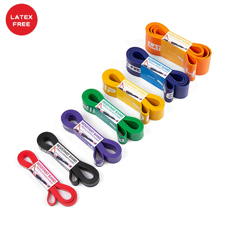 Men training rubber customizable loop custom fitness resistance exercise bands