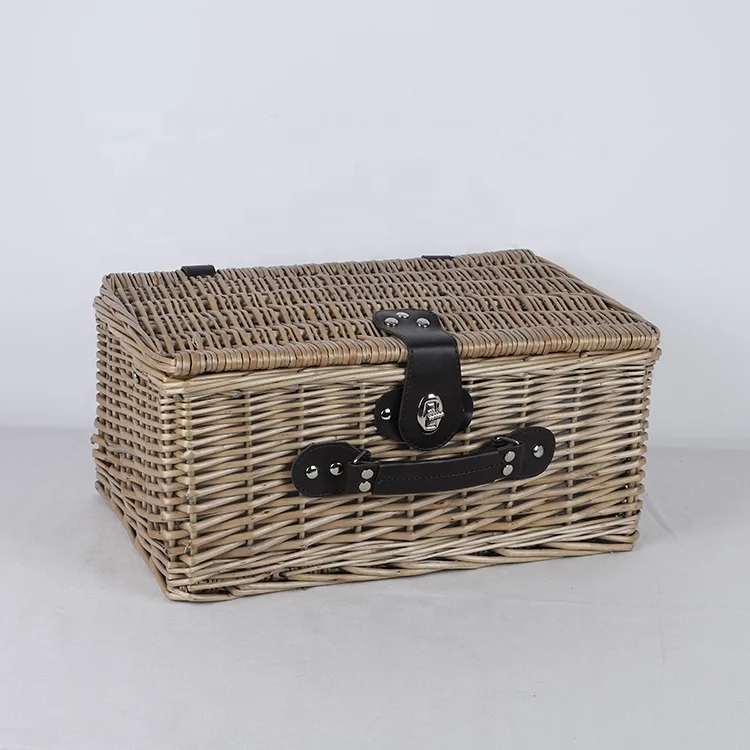 Europe style willow picnic basket insulated picnic basket for 2 person