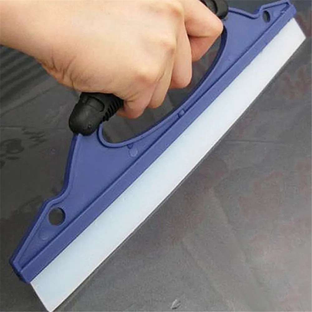 Скребок для окон автомобиля, стеклянный, с щеткой для воды, силиконовый Т-образный скребок для мытья окон с нескользящей ручкой