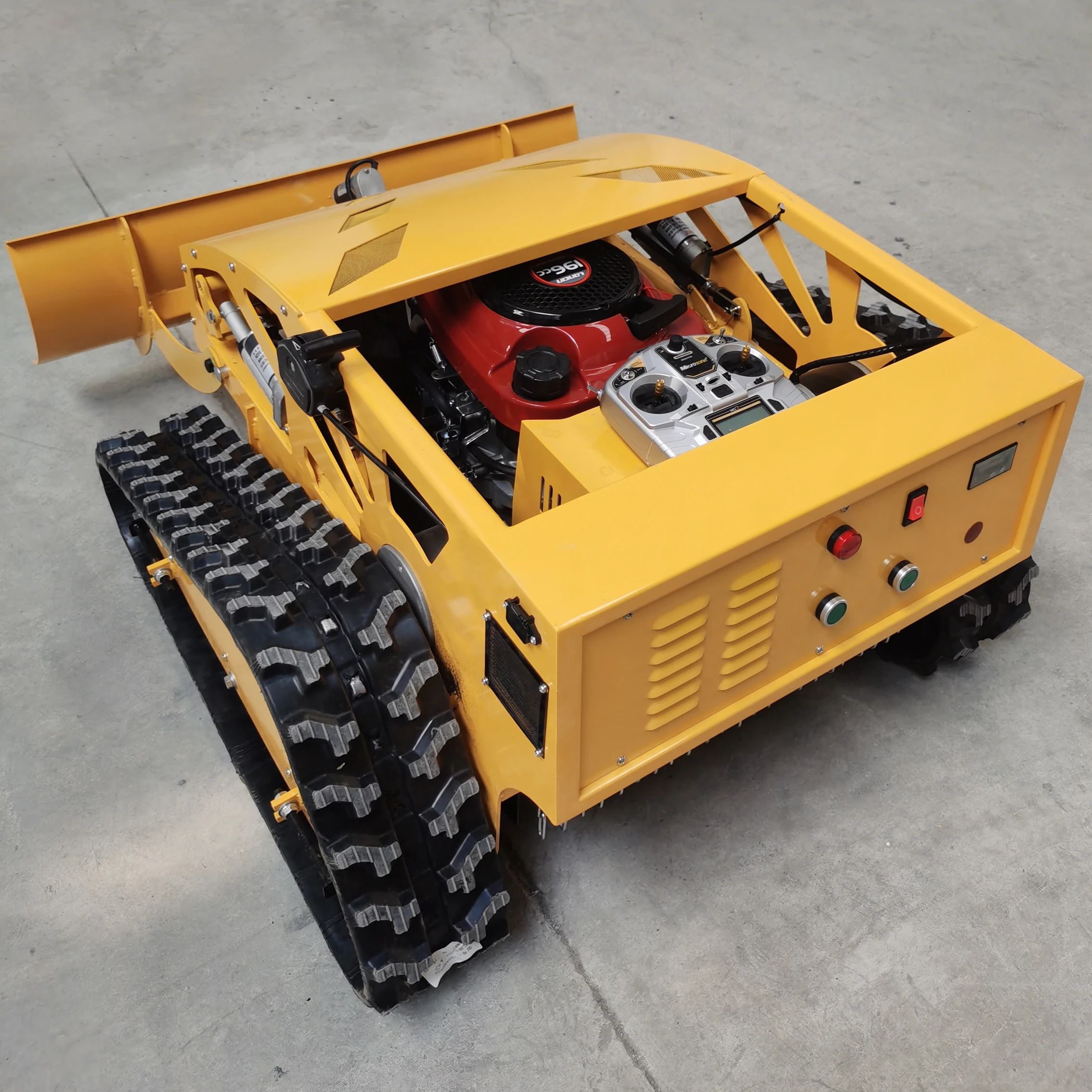 Combine Harvester Rotary Lawn Mower Track Electric Motor Remote Control Crawler Lawn Mower