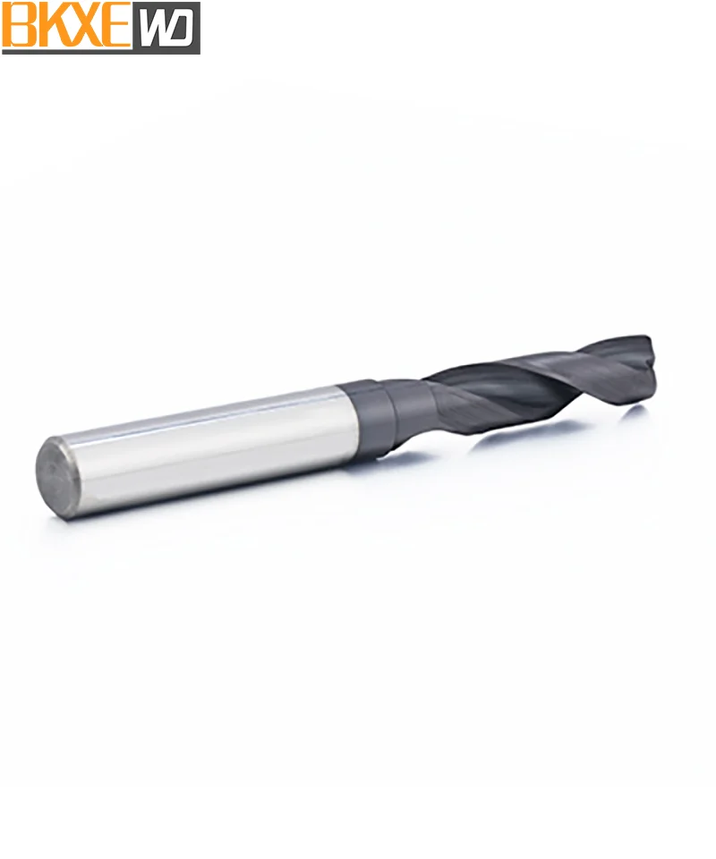 BKXE High Hardness Tungsten Carbide Fixed Point Drills 2 Flute Drill Bit 0.5mm-20mm