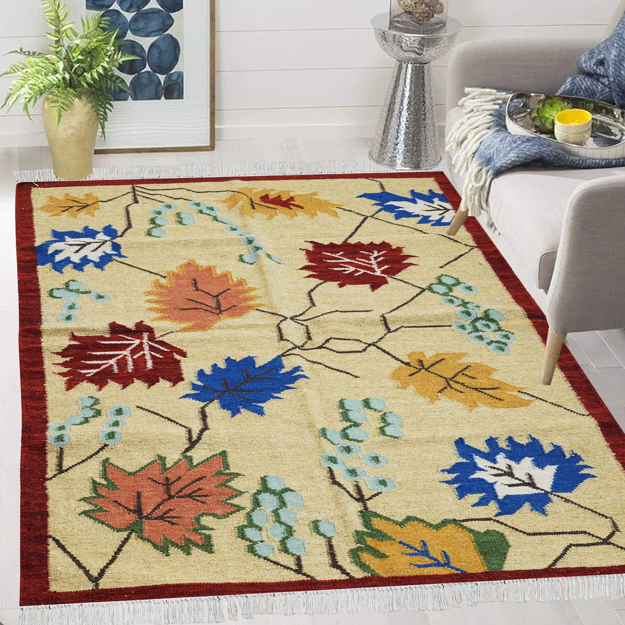 100% cotton unique design hand loom made soft multi purpose rugs for regular use handmade indian wool area rugs carpet wholesale