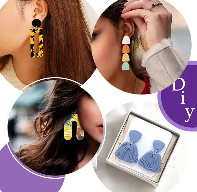 Clay Cutter Stainless Steel Polymer Clay Tool Pottery DIY Ceramic Craft Cutting Mold for Earring Jewelry Pendant Making