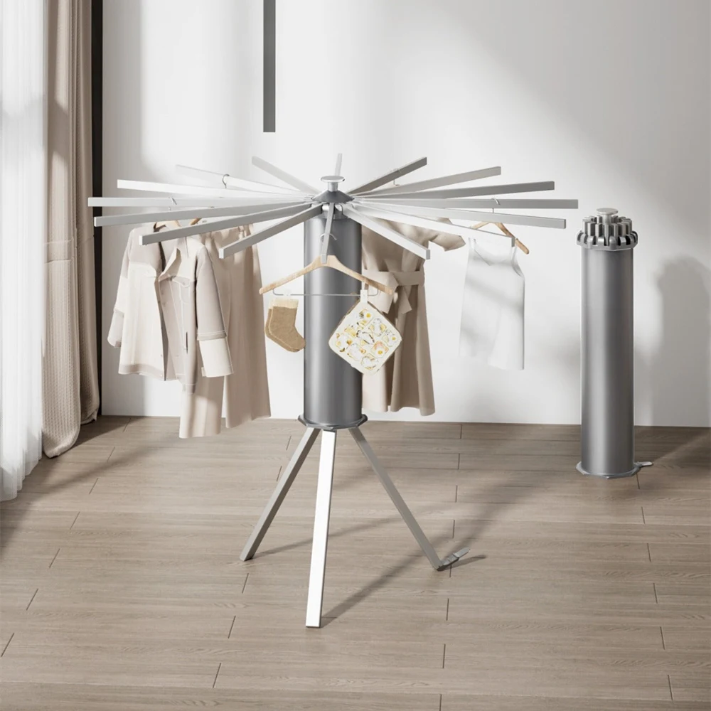Home Storage & Organization Portable Aluminum Clothes Hangers Stand Hanger For Cloths Drying