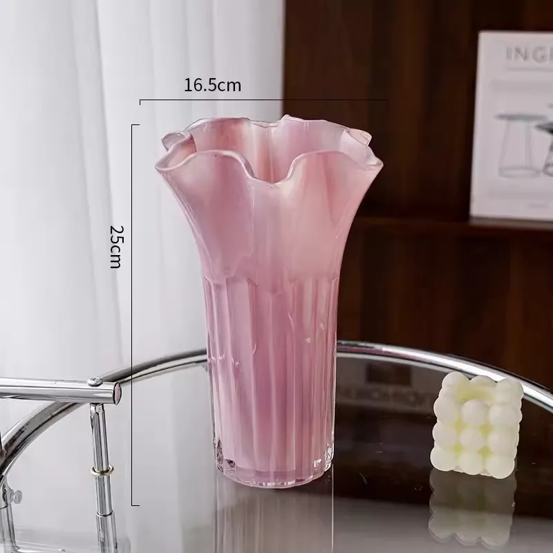 Creative cabbage vase petals vase ornaments simple living room dining table model room flower arrangement flower glass