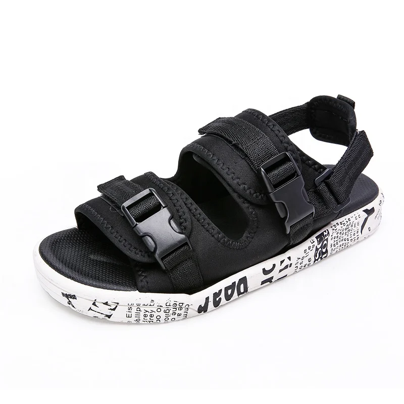 Fashion Hot Summer Cotton Fabric Beach PVC Slipper Sandals For Men