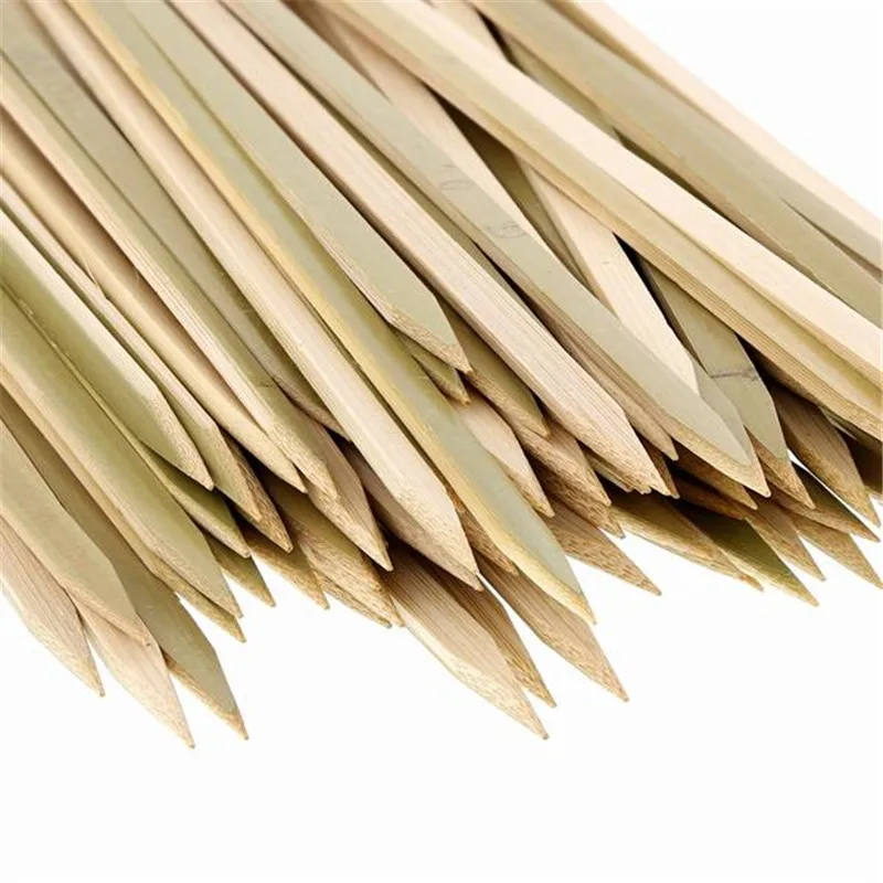40cm Square Flat Bamboo Sticks for Cotton Candy fruit bbq skewers