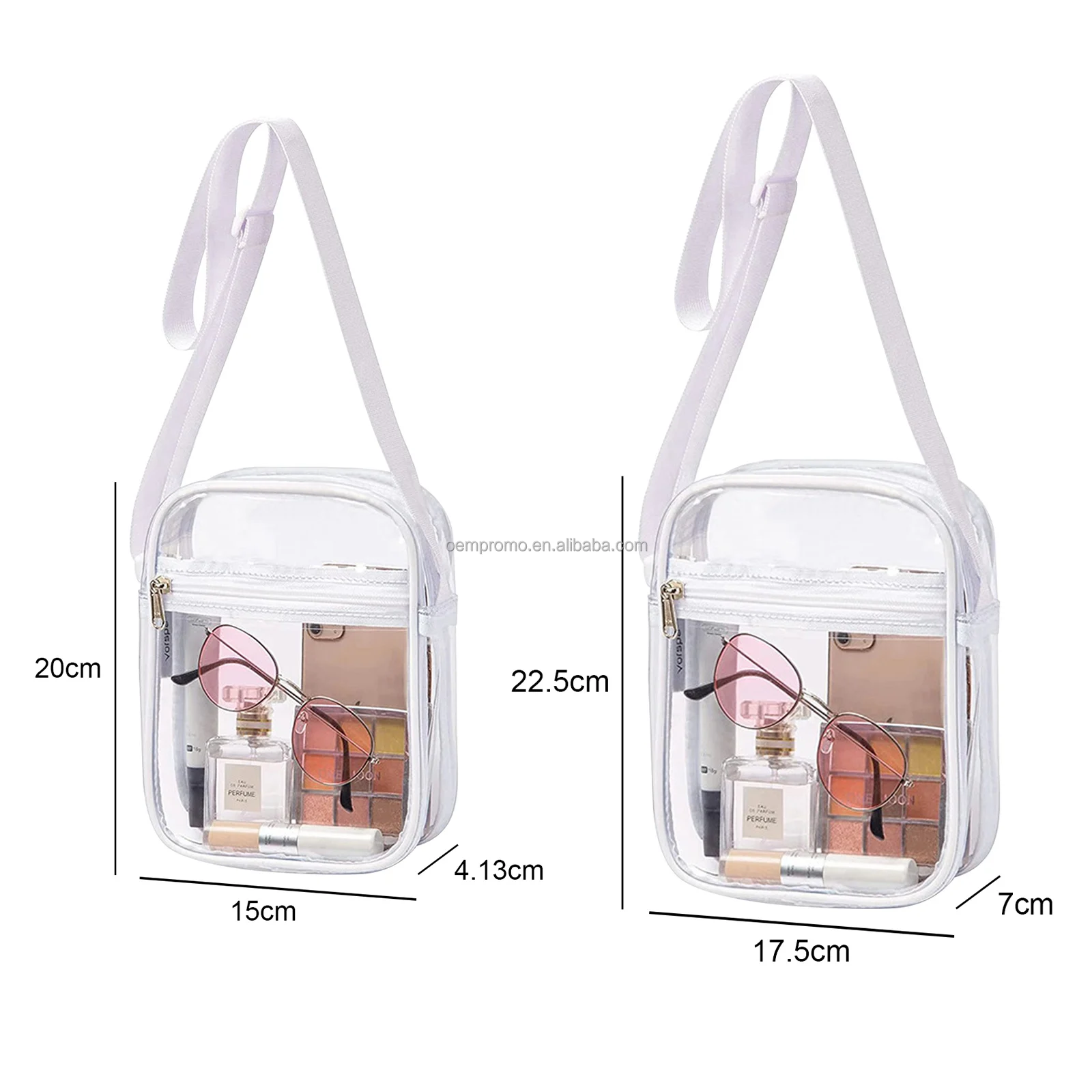 Wholesale Transparent Crossbody Bags All-Match Couples Handbags Fashion Clear Fanny Pack PVC Shoulder Bag Purses Phone Bag