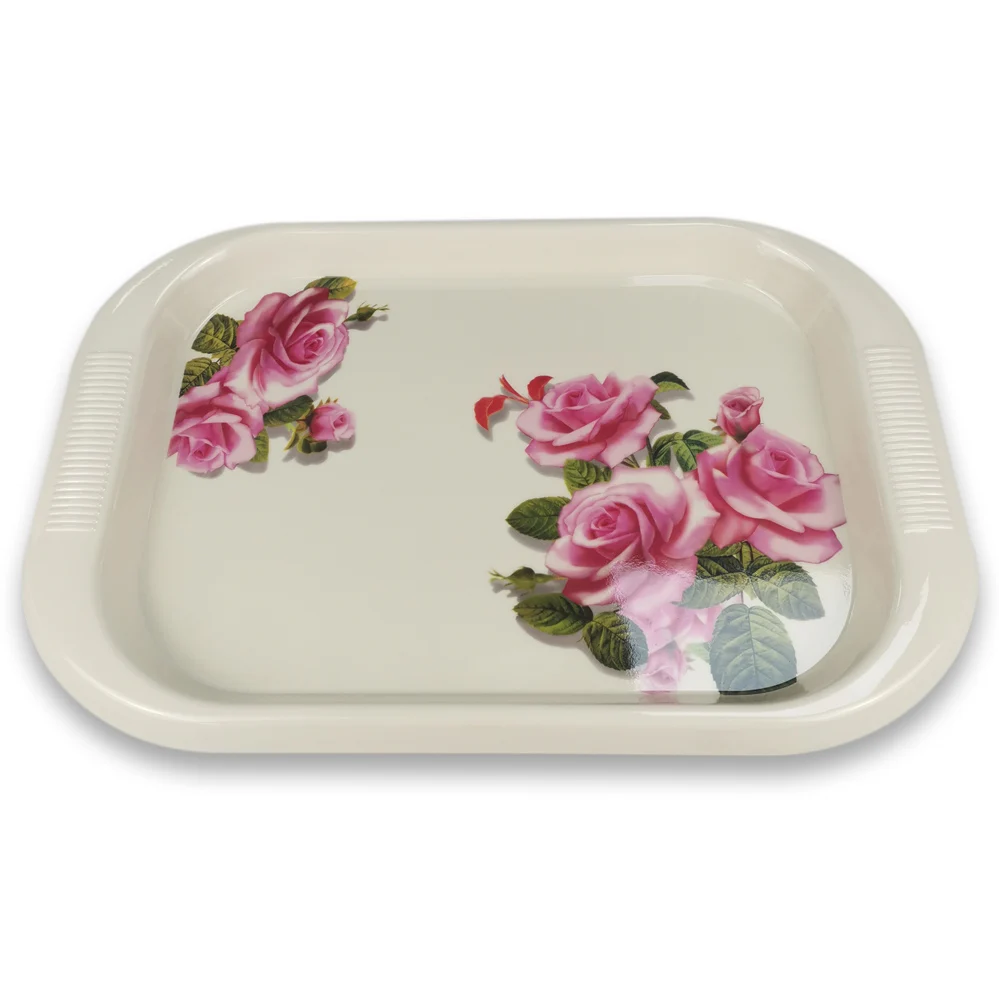 Dining Table Top & Bar Serveware 46cm extra large Melamine Service Trays with integrated Handles
