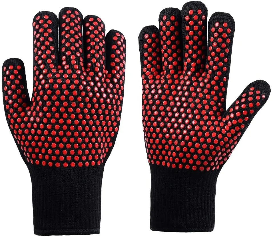 Custom Aramid BBQ Gloves Extremely Heat Resistant Gloves BBQ Gloves For Cooking Baking