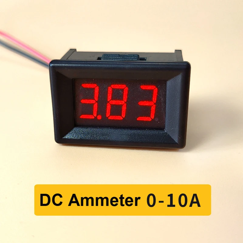 DC 1A 10A 50A 100A Digital Display Ammeter Detector Current Meter Panel Amp Gauge 0.56 LED Red Reverse Connection Protection