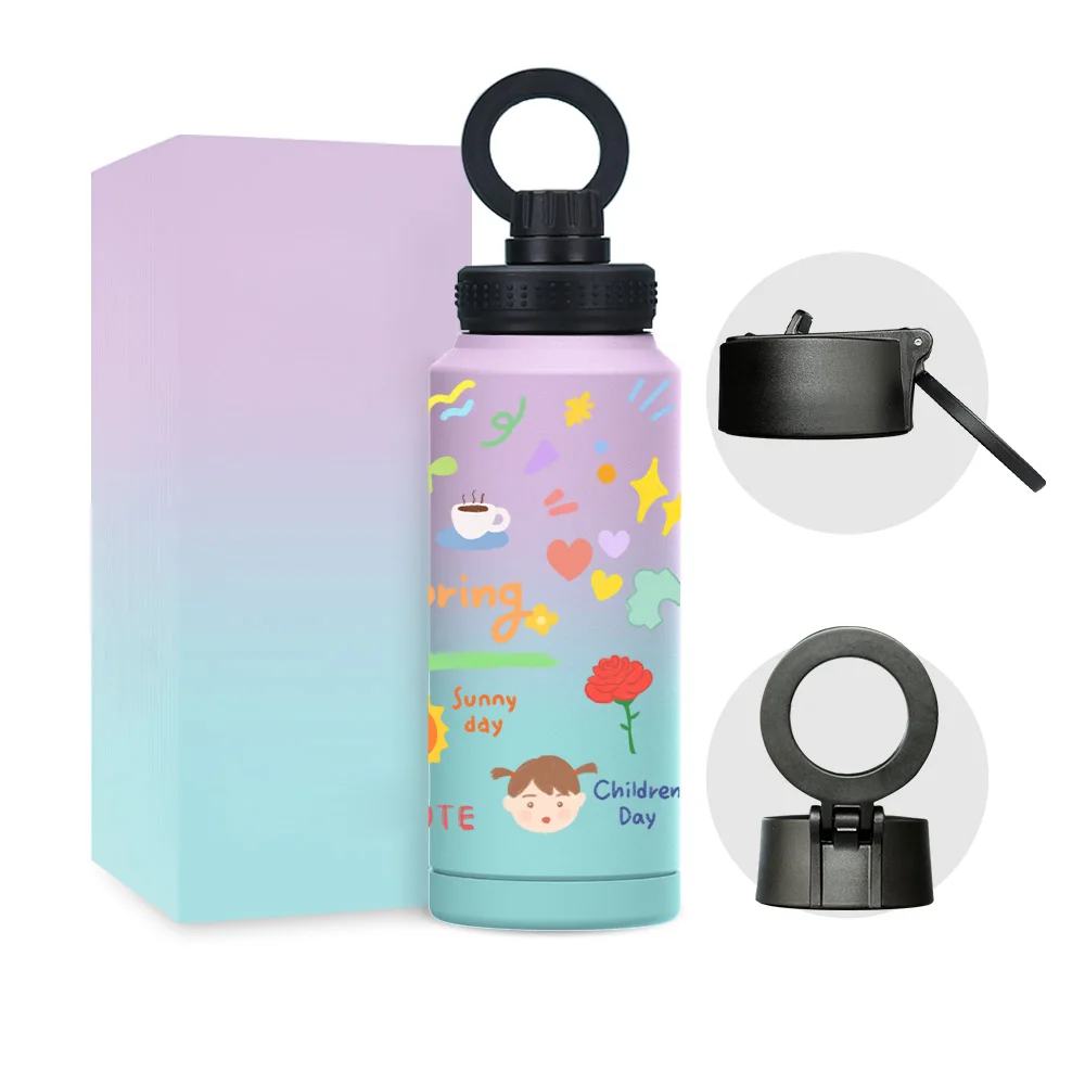 Custom BPA Free Sport Bottle Drinking Jug Water Bottle with Magnetic Cell Phone Holder