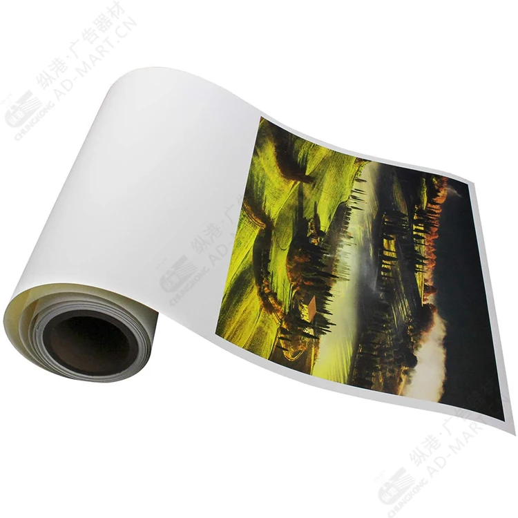 High Glossy Photo Paper Roll Waterproof Glossy/Satin/Luster Photo Roll Paper Self Adhesive Inkjet for Large Format Printing