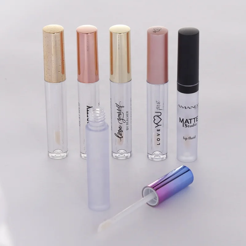Gold Rose Mini Empty 2.5ml Lip Gloss Tube Custom Liquid Lipstick Container Lipgloss