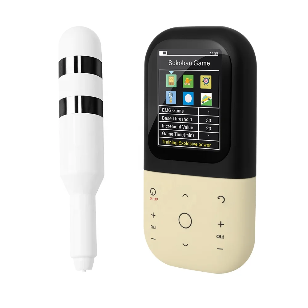 EMG test/game ETS STIM CE ISO13485 заряжаемый биофонический стимулятор нервов и мышц тонер для упражнений Кегеля снимающий боль в области таза