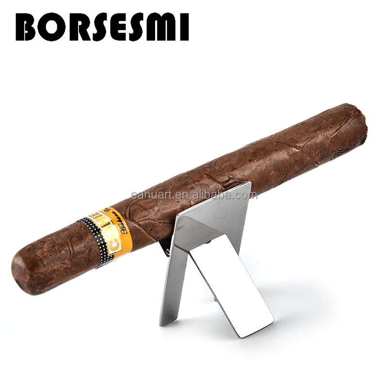 New Stainless steel metal cigar holder black stainless steel cigar holder cigar accessories
