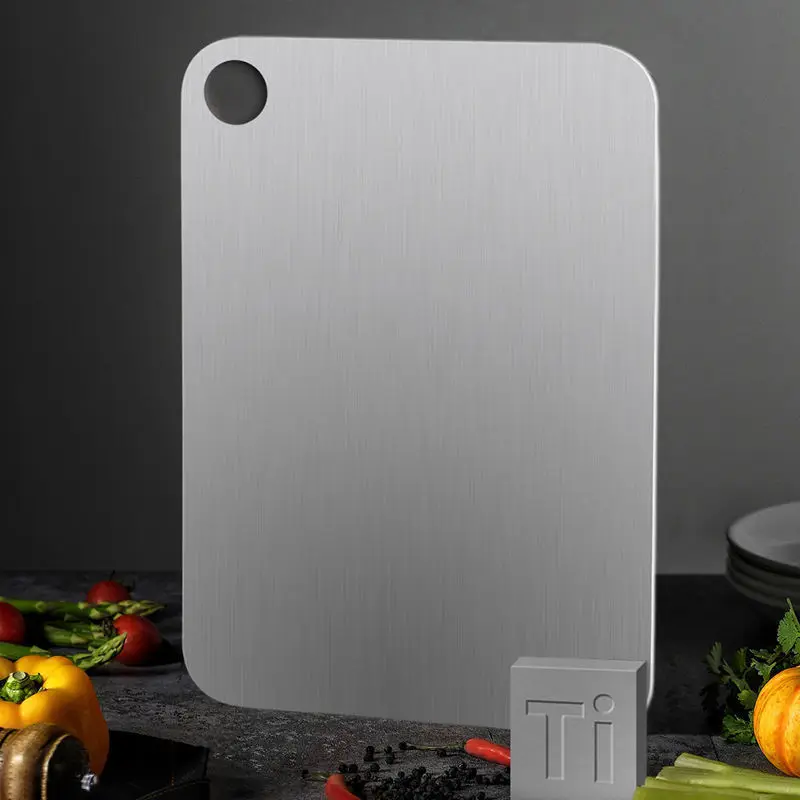 Customized pure titanium cutting board outdoor double-sided cutting board portable pure titanium cutting board