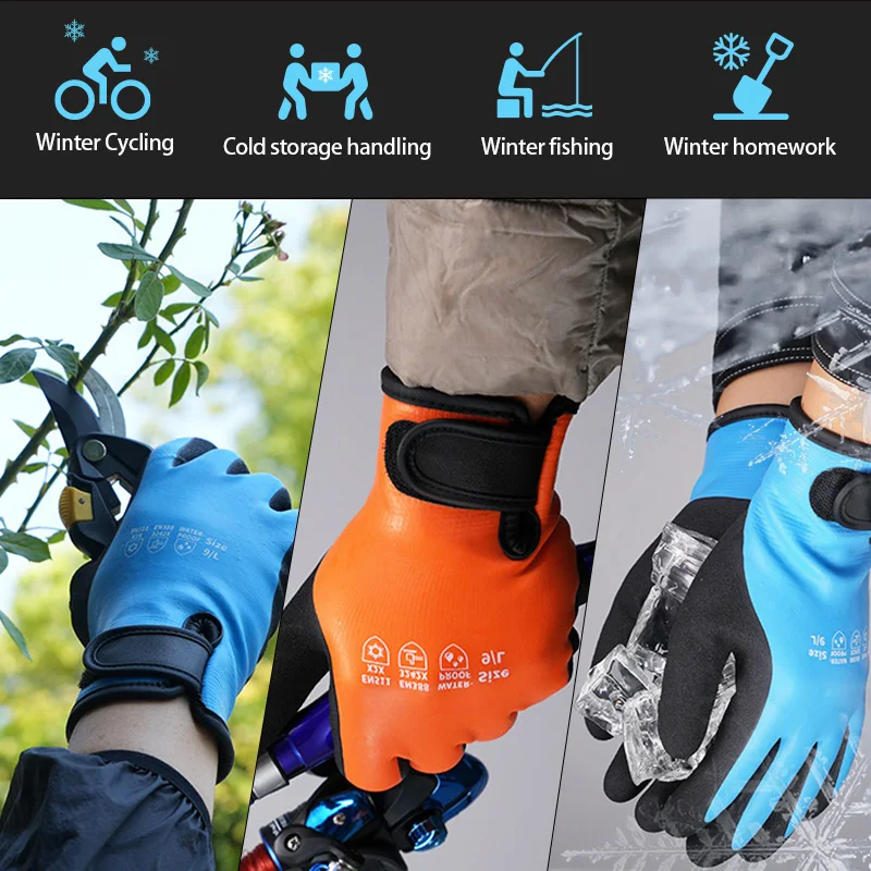 Cheap Chinese Factory Winter Warm Equipment Latex coated Safety Gloves for Work