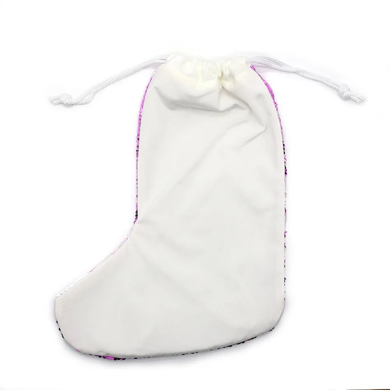 Christmas Home Decoration Sublimation Sequin Christmas Stocking Christmas Gift Socks Decoration