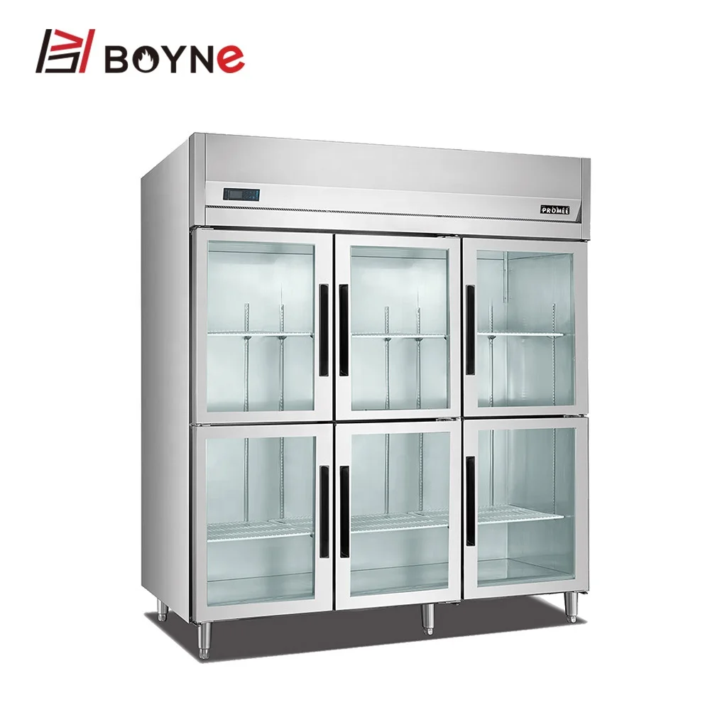 
Boyne, кухонный продукт, оптовая цена, 6 стеклянных дверей, морозильная камера, холодильник, дисплей, электронный коммерческий холодильник для мяса 