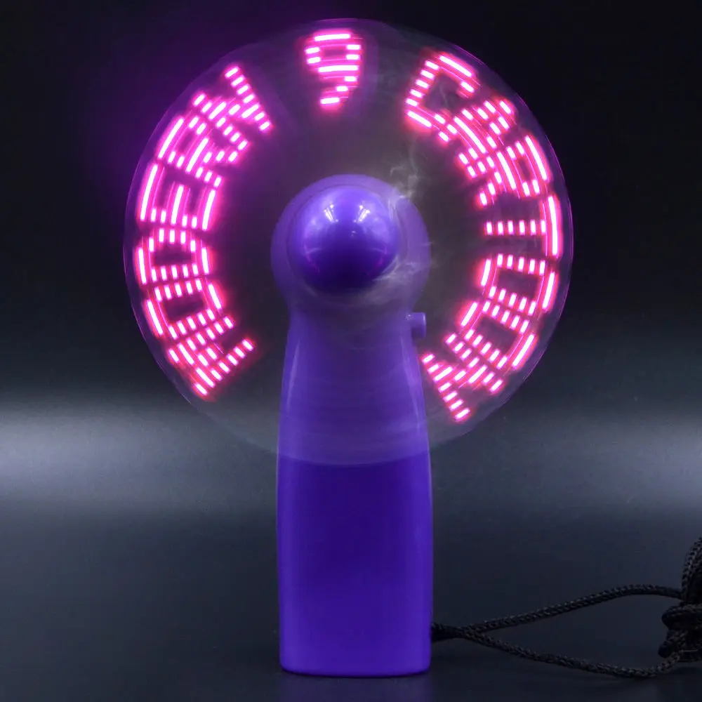 2024 Mini Portable Led Customized, Battery Fan Programmable Led Display Handheld Electric Fan