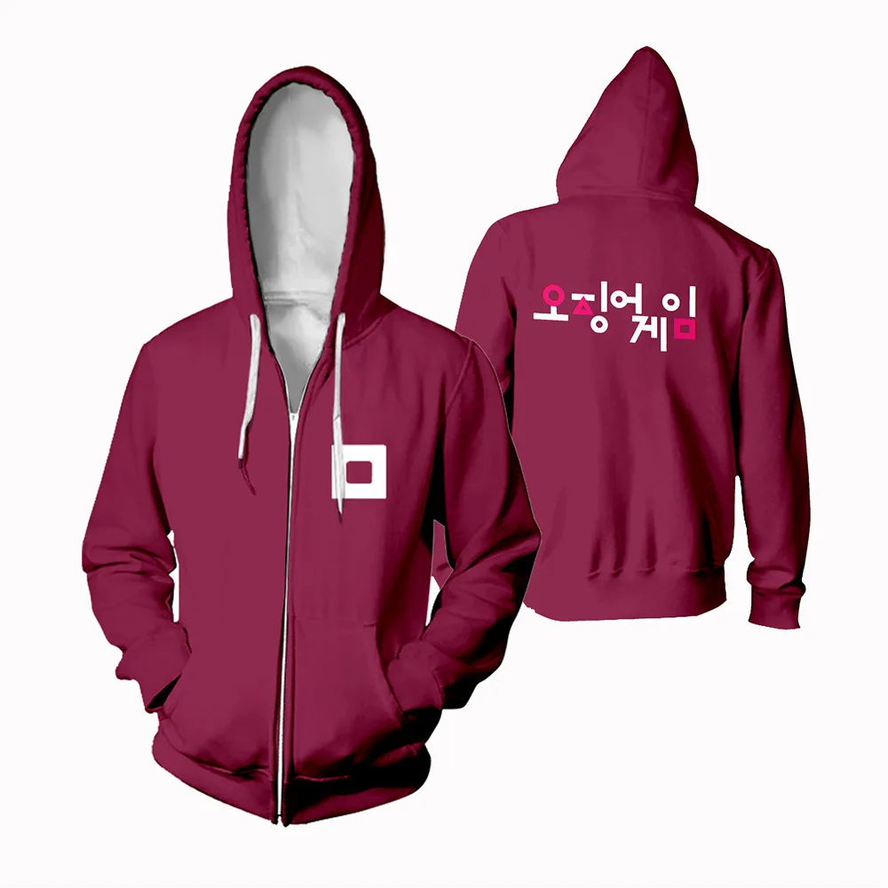 Korean TV Movie series cosplay clothes squid game jacket hoodie halloween costumes suits