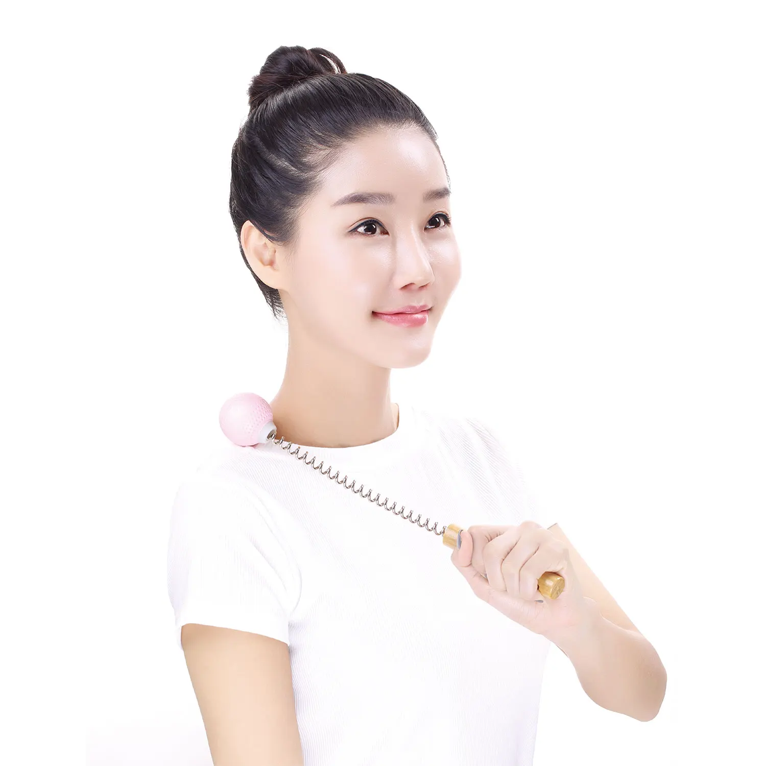 Wooden Handle Steel Spring Tapping Massage Hammer For Home Use