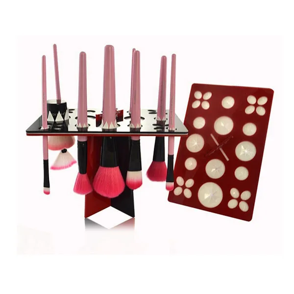 Make Up Tool Beauty Acrylic Makeup Brush Tree  Makeup Brush Dryer Stand Makeup Brush Drying Rack