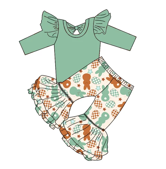 farm cow animal design baby girl leo with ruffles and legging children outfit