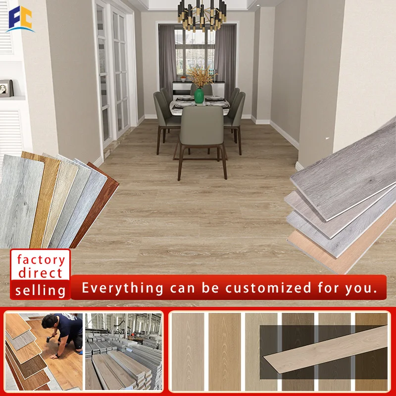 Outdoor Luxury Vinyl Floor with Interlocking Planks WPC Luxury Vinyl Tile SPC Flooring LVT Waterproof Hardwood SPC Flooring