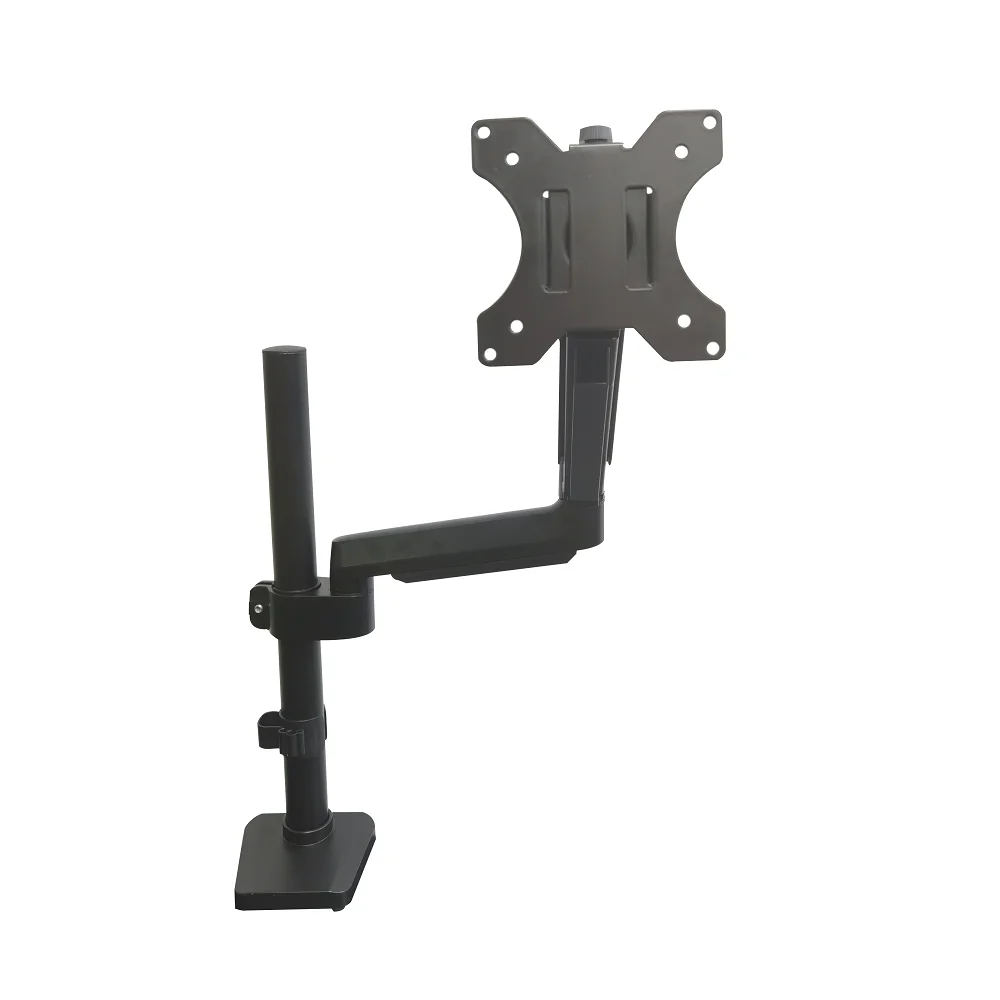 Cost Effective Aluminum Steel Plastic Other Computer Accessories Black Single Pole Table Arms Screen Stand Monitor Mount