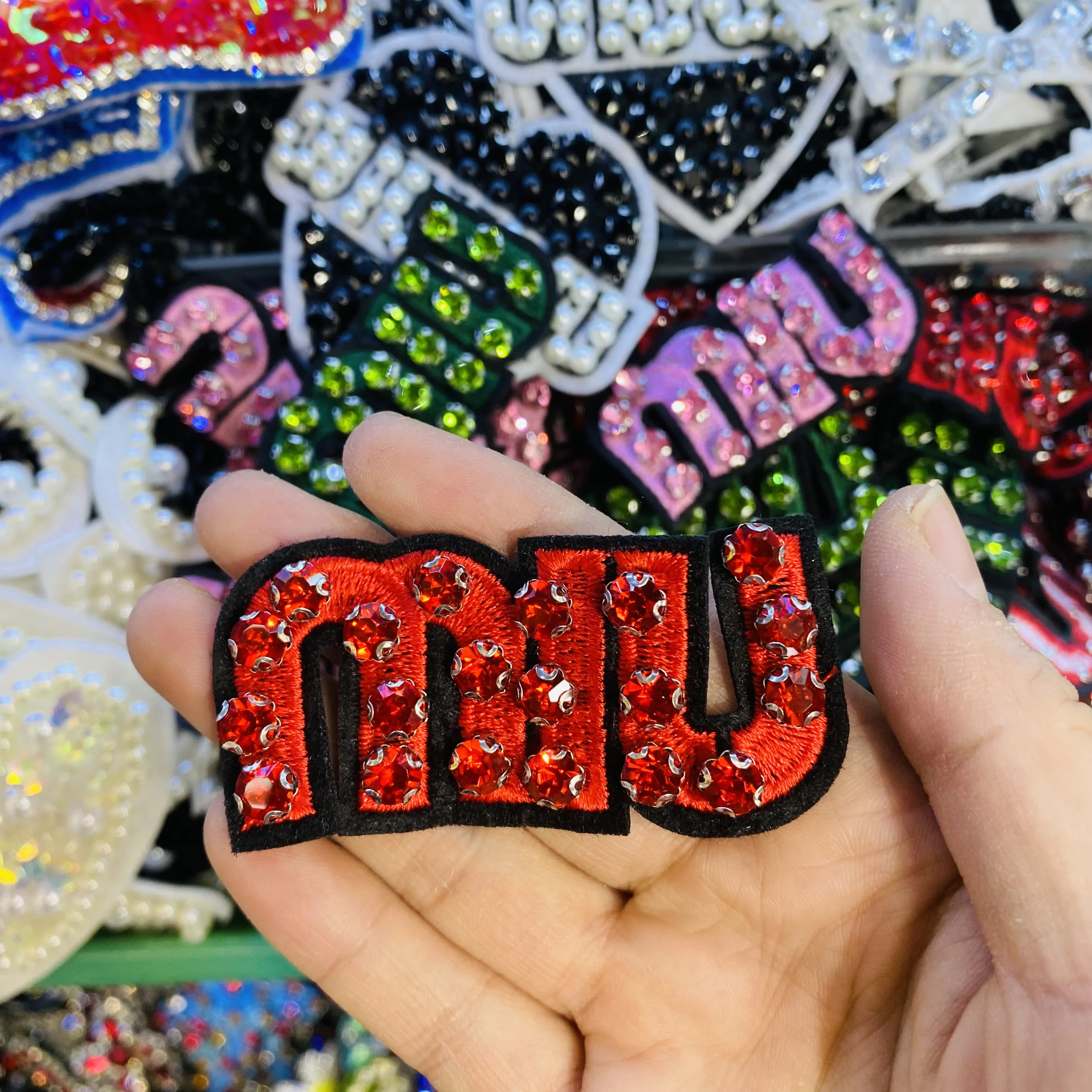 Handmade Badges and Appliques from Famous Brands Stock Logo Patches for Custom Designs