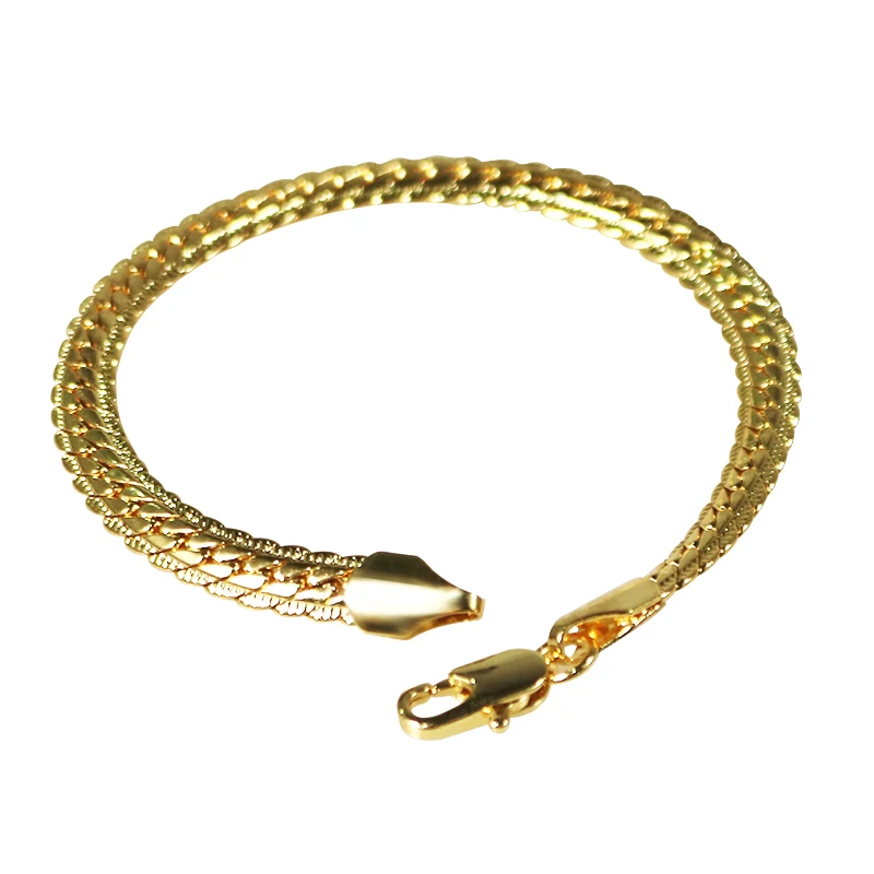 Цены по прейскуранту завода Новый 24K золотую цепочку дизайн латунь браслеты с золотистым покрытием для женщин, цепочка ожерелье ювелирные изделия для мужчин и женщин
