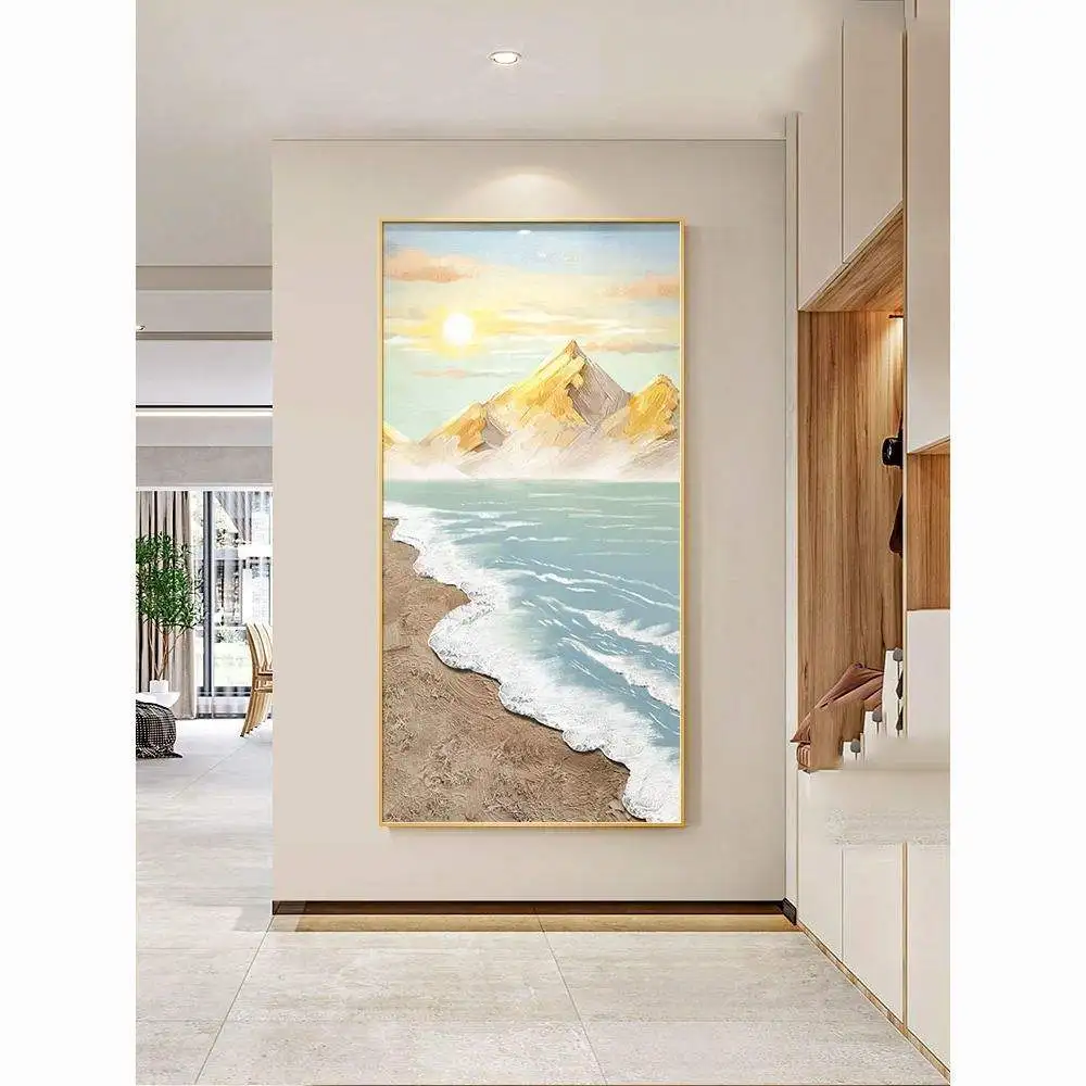 Customized wall decorative image bedroom 3D mules texture canvas oil painting handmade abstract wall art