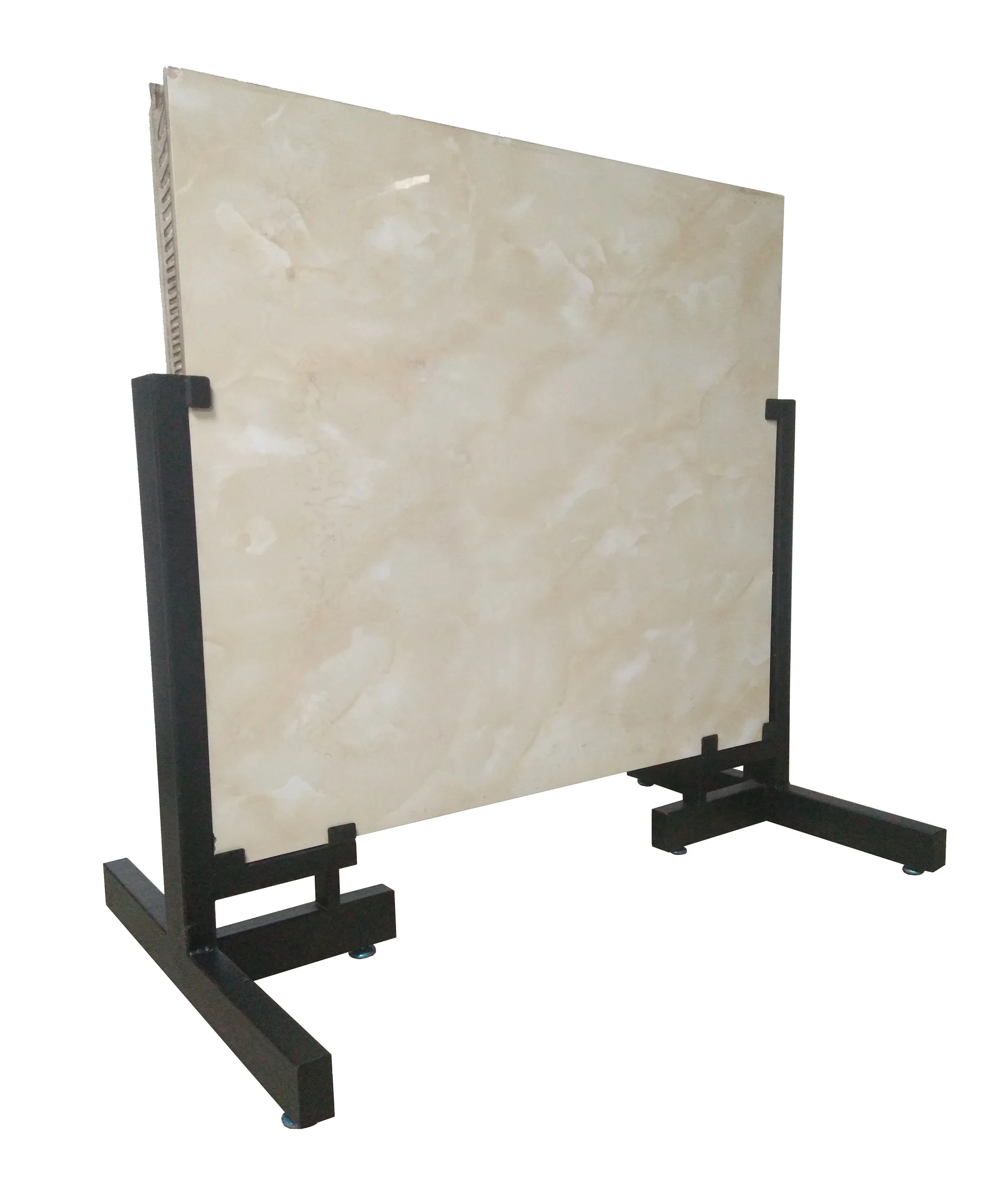 double-sided clamp adjustable wide metal floorboard stone granite marble tile ceramic tiles display stand rack showroom sample