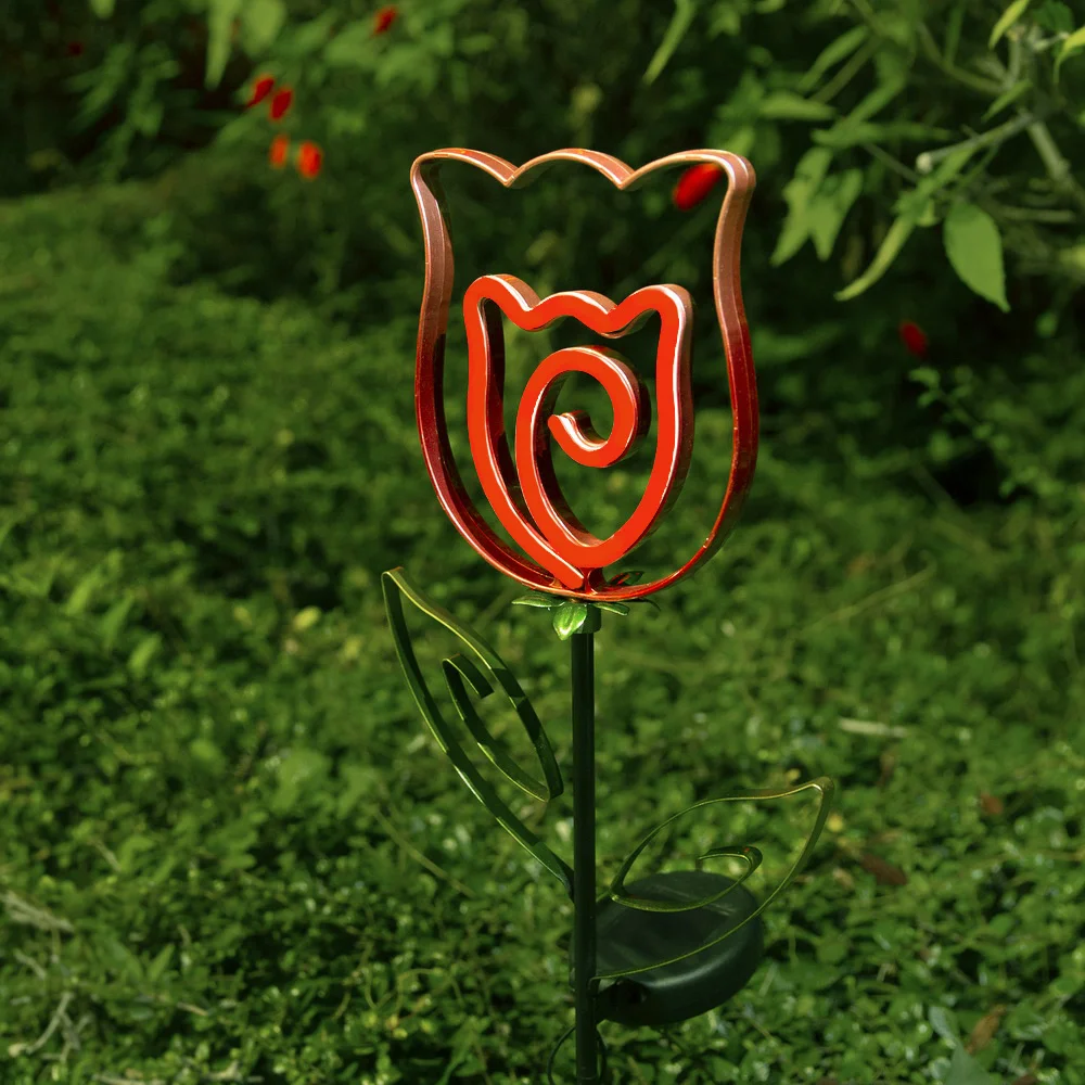 
Garden Decorative Metal Solar Light Flower Garden Stake 