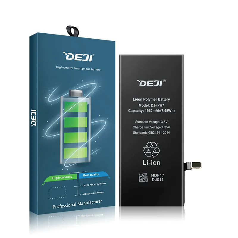 MSDS CE certificate 3.8V 1960mAh replacement mobile phone battery for iPhone 7