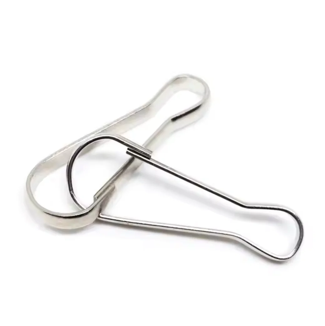 High Quality Factory New Product Direct Sales Hook Loop Keychain Rotating J-Hook Metal Wire Spring Snap Hook Clips