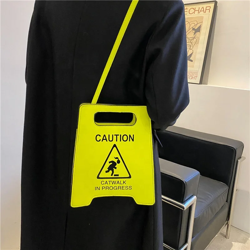 New Arrivals Funny Warning Signs Crossbody Hand Bags Handbags Novelty Fashion Designer Purses 2022