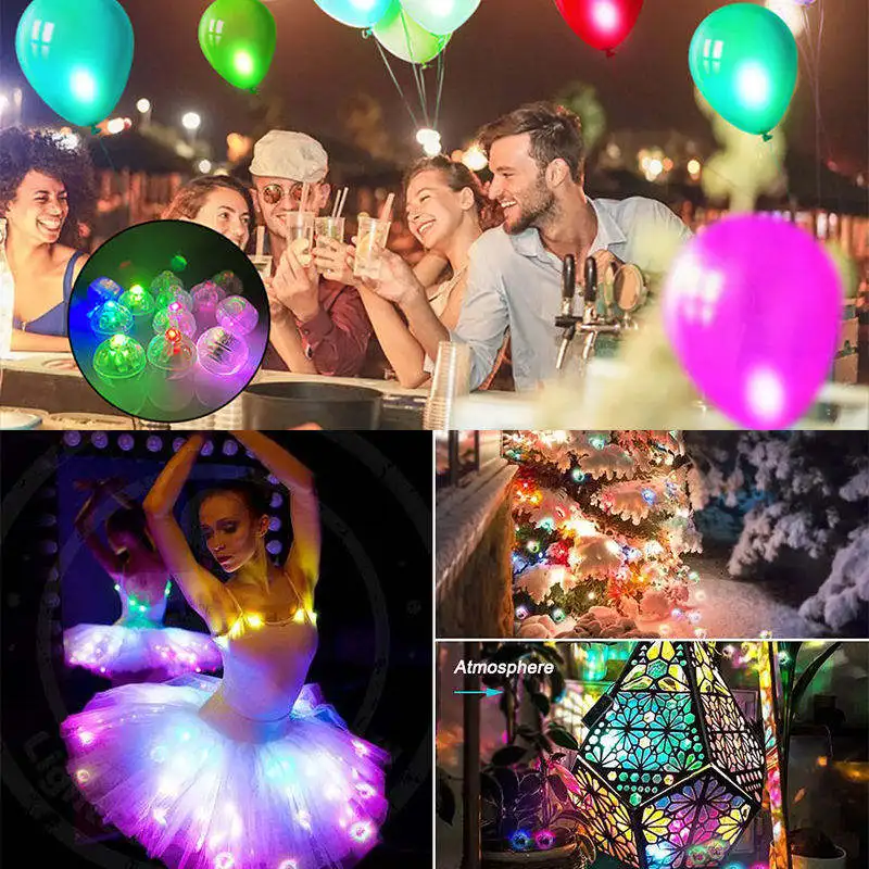 Led Light Decoration Balloon  Led Light Mini Round Led Ball  For  Bobo Bubble Ballon