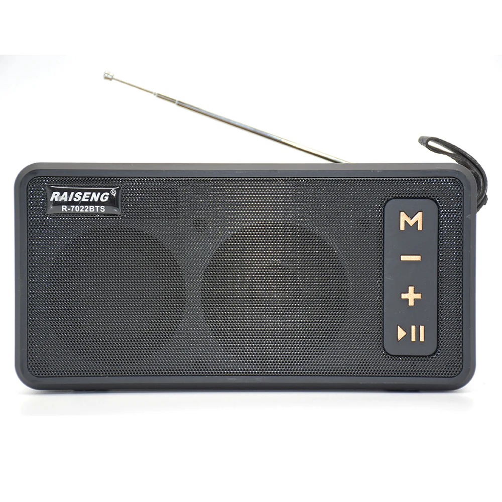 R-7022BTS Новое поступление портативный Fm радио для наружного использования беспроводная умная передача данных по Bluetooth монопод солнечной спикер