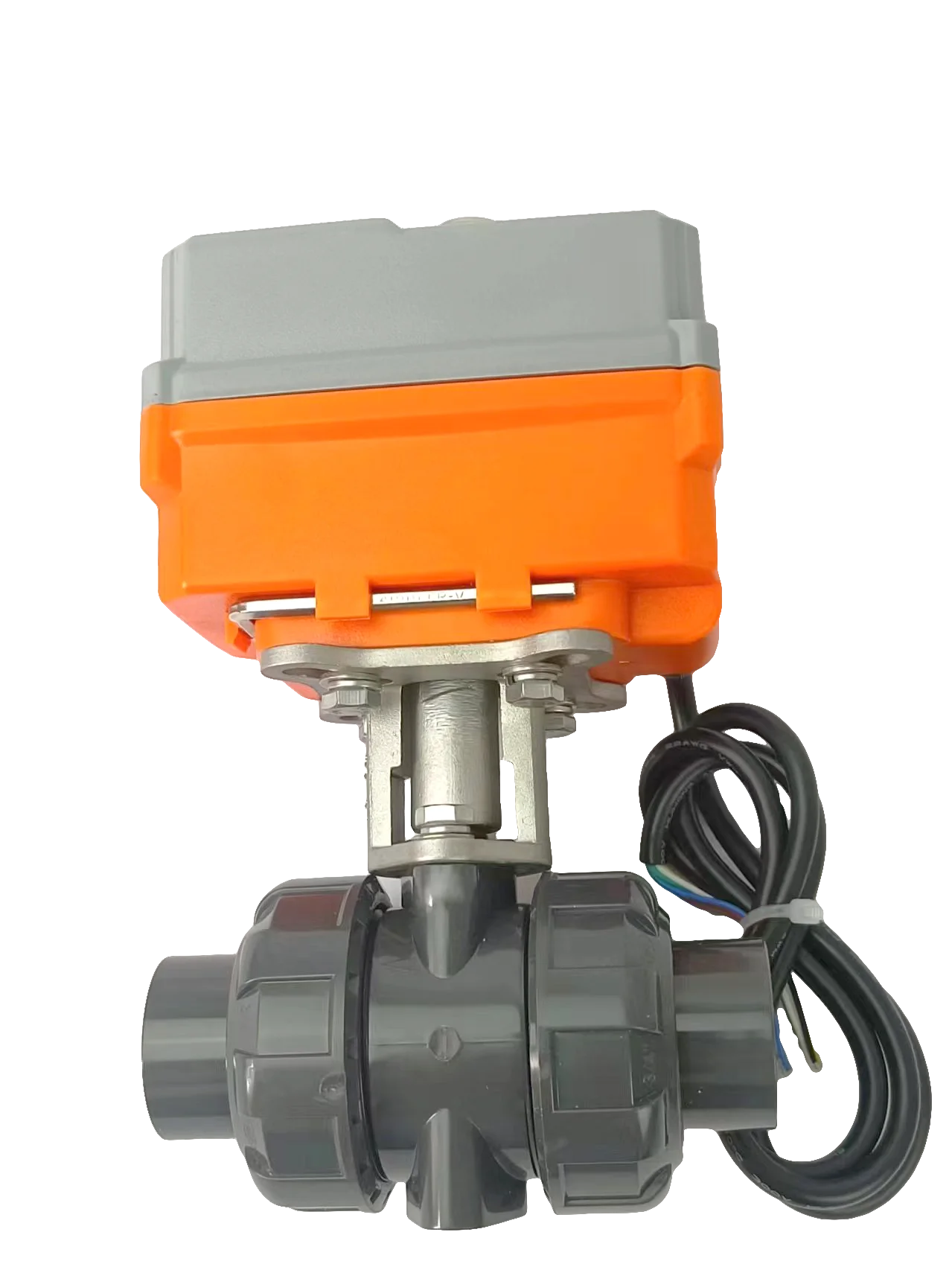 3 Ways Flange Pneumatic Ball Valve Stainless steel 304 Spring Returned pneumatic valve