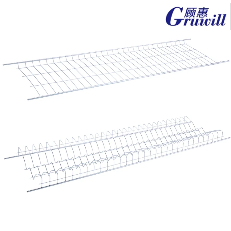 can to Paris Gruwill 2-Tier Wire Kitchen Cabinet Storage Wall Mounted Dish Utensils Rack and Drying Holder