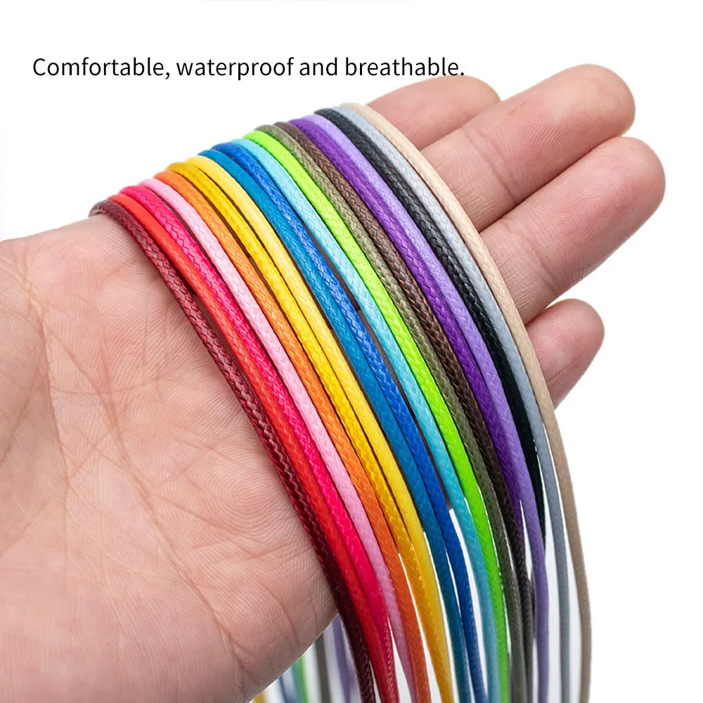 DIY Jewelry Accessories Wholesale 45cm+5cm Chain Lobster Clasp 2mm Black Wax Cotton thread Necklace Rope